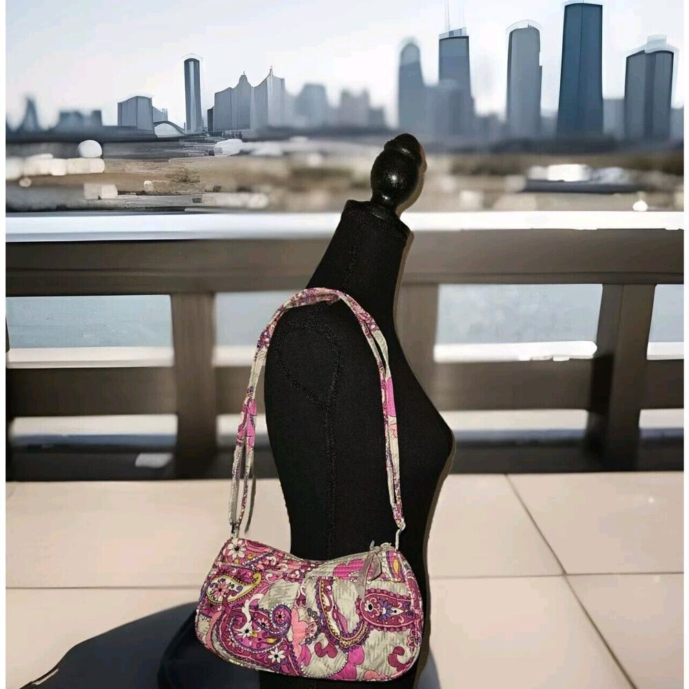 Vera Bradley Frannie Paisley Plaid Quilted Crossbody Shoulder Bag W/coin Purse